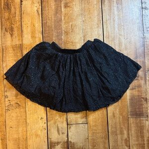 Ruum Black Glitter Tutu Skater Skirt 4T lined spring summer